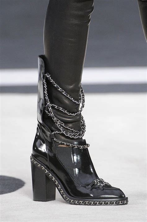 chanel boots chain|Chanel high heel boots.